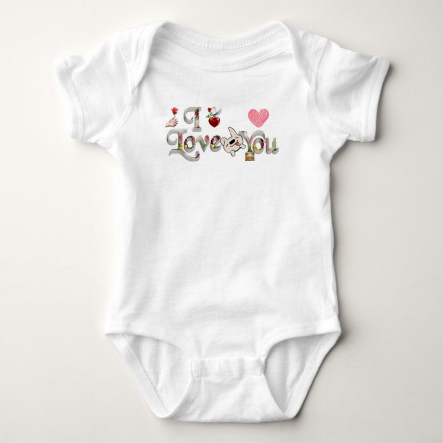 Romantic & Elegant Baby Bodysuit (Front)