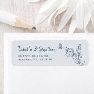 Romantic elegant dusty blue floral wedding