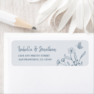 Romantic elegant dusty blue floral wedding