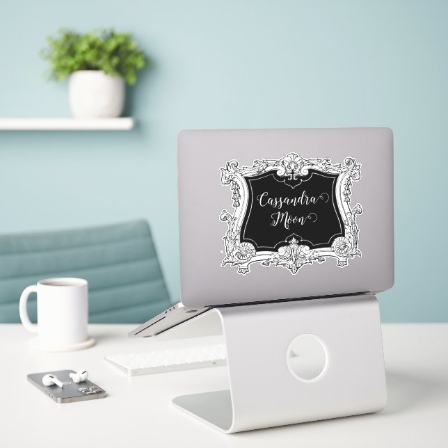 Romantic,Elegant French Framed Personalised (Laptop On Desk)