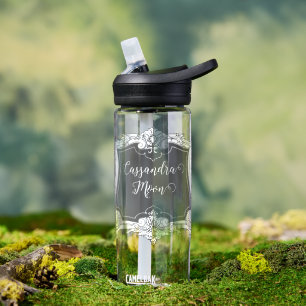 Romantic,Elegant French Framed Personalised Water Bottle