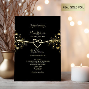 Romantic Elegant Gold and Black Wedding