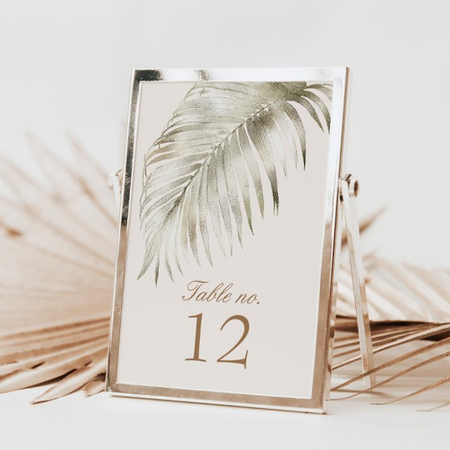 Romantic Elegant Golden Wedding Table Number (Creator Uploaded)