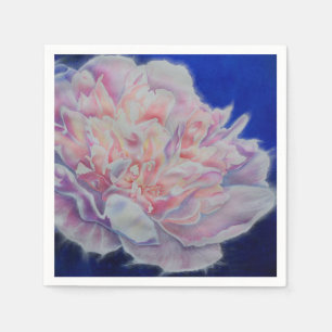 Romantic elegant pink blue pastel painting napkin