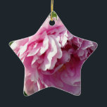 Romantic elegant pink floral Pink Peonies Ceramic Tree Decoration<br><div class="desc">Romantic,  elegant,   graceful pink Peonies- floral photo by H Cooper</div>