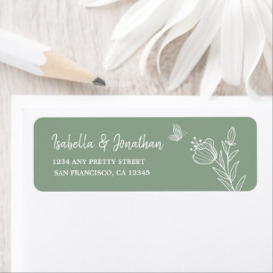 Romantic elegant sage green floral wedding