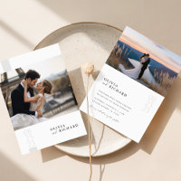 Romantic Elegant Script Photo Wedding Invites