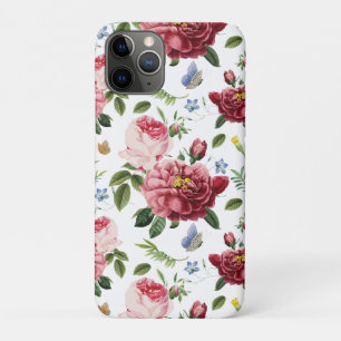 Romantic Elegant Vintage Pink English Roses Case-Mate iPhone Case