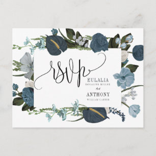 Romantic Elegant Wedding RSVP Card