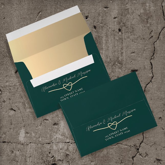 Romantic Emerald Green Wedding Envelope (Creator Uploaded)