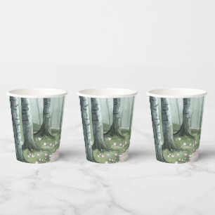 Romantic Enchanted Forest Birthday Paper Cups