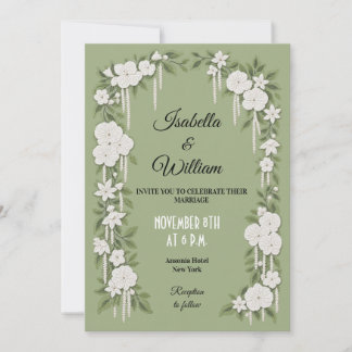 Romantic Enchanted Garden Wedding Invitation