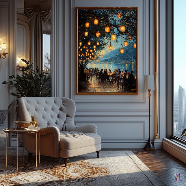 Romantic Evening by the Lake Impressionist Style Poster (Creator Uploaded)