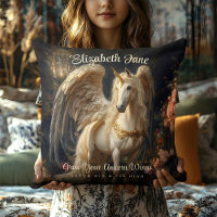 Romantic Fairy Tale Forest Unicorn With Wings
