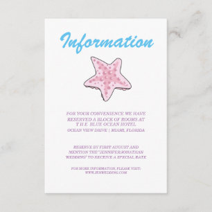 Romantic Fairy Tale Mermaid Themed Information Enclosure Card