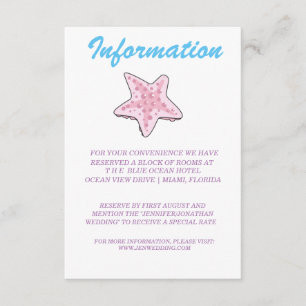 Romantic Fairy Tale Mermaid Themed Information Enclosure Card