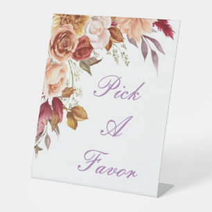 ROMANTIC FALL COLORS BRIDAL SHOWER WELCOME SIGN