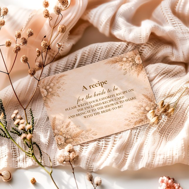 Romantic Fall Floral Bridal Shower Enclosure Card (Creator Uploaded)