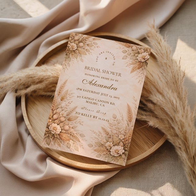 Romantic Fall Floral Bridal Shower Invitation (Creator Uploaded)