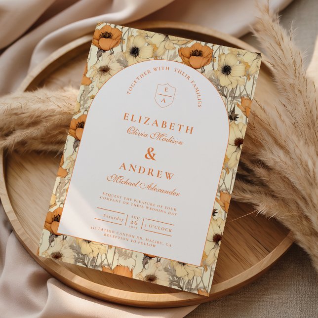 Romantic Fall Floral Wedding Invitation (Creator Uploaded)