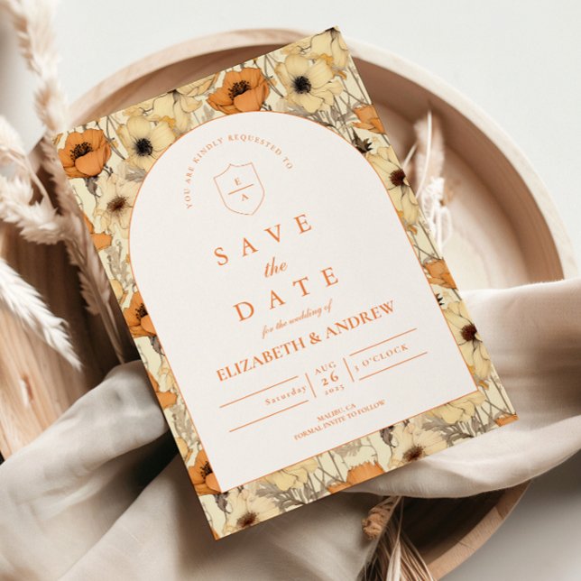 Romantic Fall Floral Wedding Save The Date (Creator Uploaded)