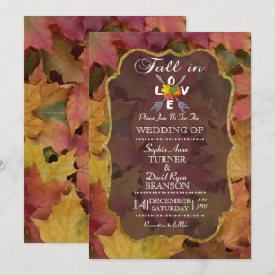 Romantic Fall in Love Wedding Invitation
