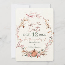 Romantic Fall Save The Dates