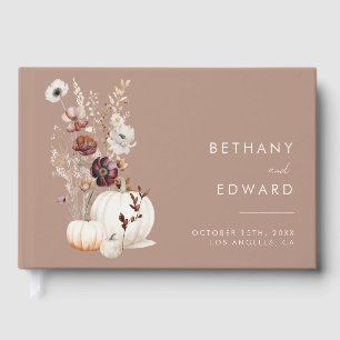 Romantic Fall Wildflower Wedding Guest Book