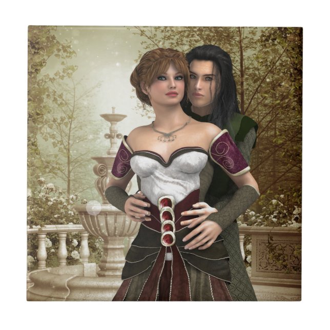 Romantic Fantasy Couple Tile (Front)