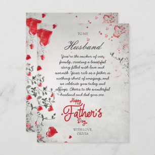 Romantic Father's Day for Husband From Wife Photo Holiday Card