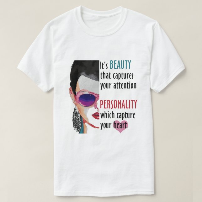 Romantic Female Beauty Saying Greeting Card sucess T-Shirt (Design Front)