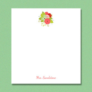 Romantic & Feminine Floral Bouquet Notepad