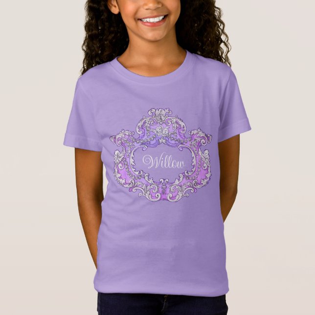 Romantic,Feminine,Personalised  T-Shirt (Front)