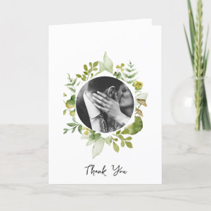 Romantic Field Flower Butterfly Wedding Thank You Card