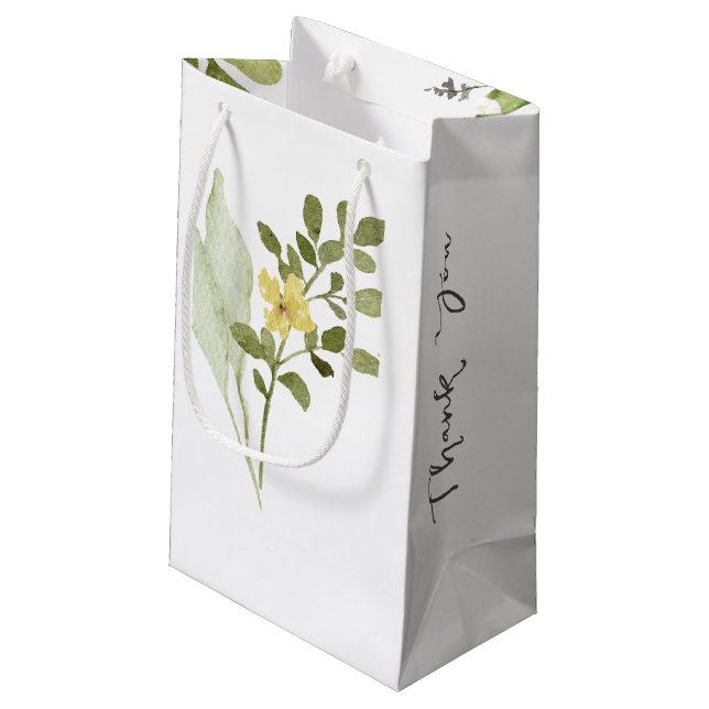 Romantic Field Flower Wedding Favour Gift Bag (Back Angled)