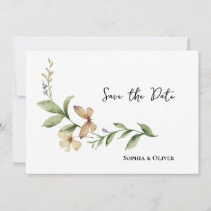 Romantic Field Flower Wedding Save the Date Invitation
