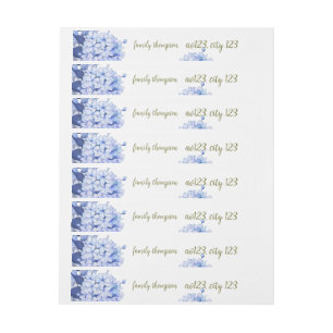 Romantic Field purple Flowers Wraparound Address Label
