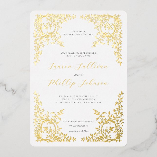 Romantic Fine Art Wedding Vintage French Frame (Front)