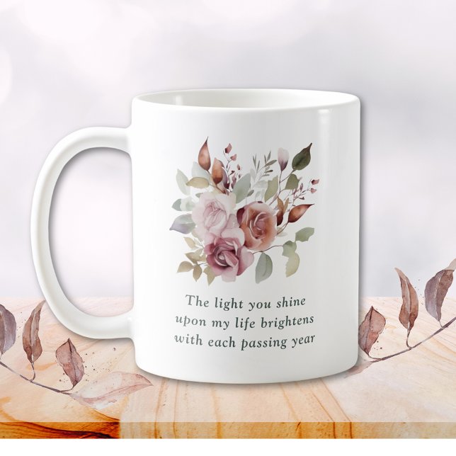 Romantic Floral Anniversary Gift Coffee Mug (Romantic Floral Anniversary Gift Coffee Mug)