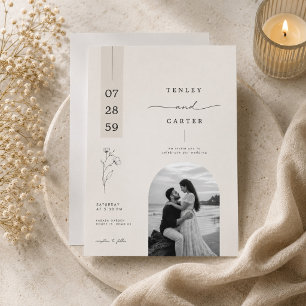 Romantic Floral Arch Wedding Invitation. Invitation
