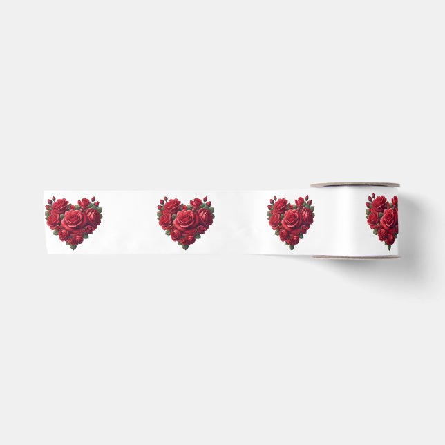 Romantic Floral Art Satin Ribbon (Front)