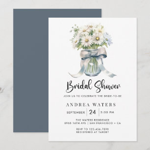 Romantic Floral Bouquet Bridal Shower  Invitation