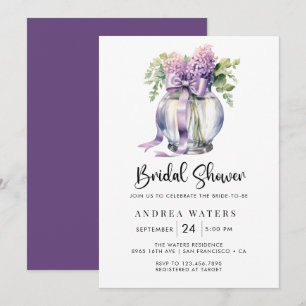 Romantic Floral Bouquet Bridal Shower  Invitation