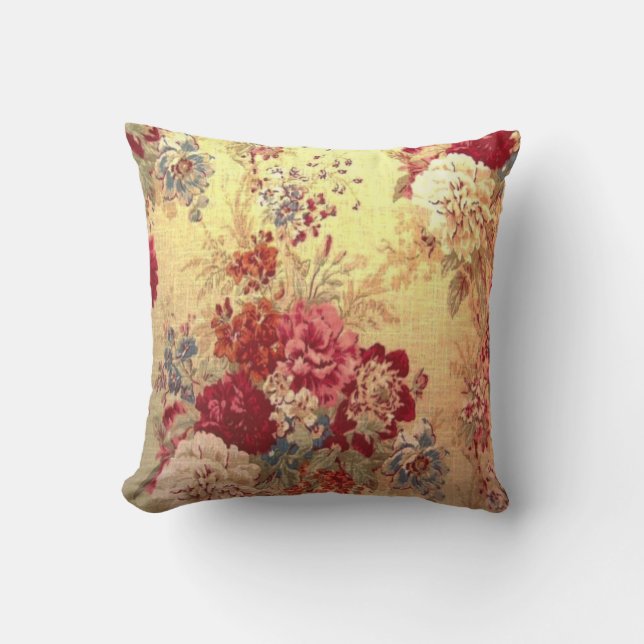 Romantic Floral Bouquet Cushion (Front)