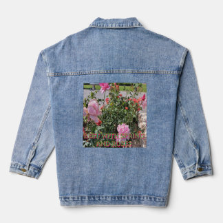 Romantic Floral Bouquet Design for Women’s Fashion Denim Jacket
