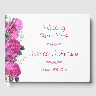 Romantic Floral Bouquet Wedding Guest Book