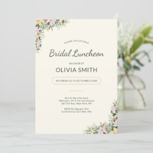 Romantic Floral Bridal Luncheon Invitation