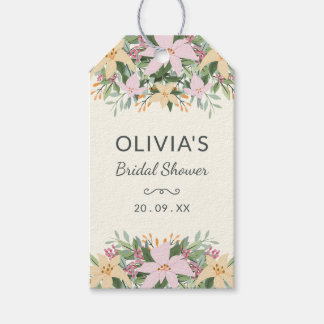 Romantic Floral Bridal Shower Favor Tag