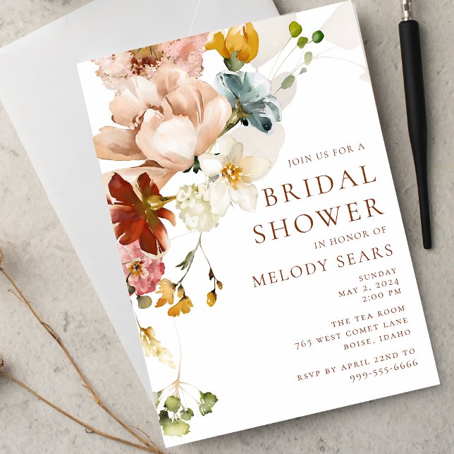 Romantic Floral Bridal Shower Invitation (Creator Uploaded)