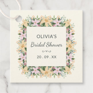 Romantic Floral Bridal Shower Label